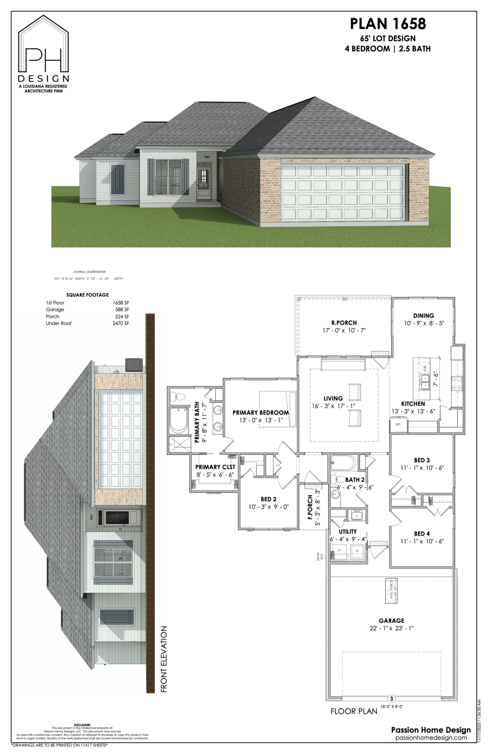 a house plan with a garage and a two car garage.