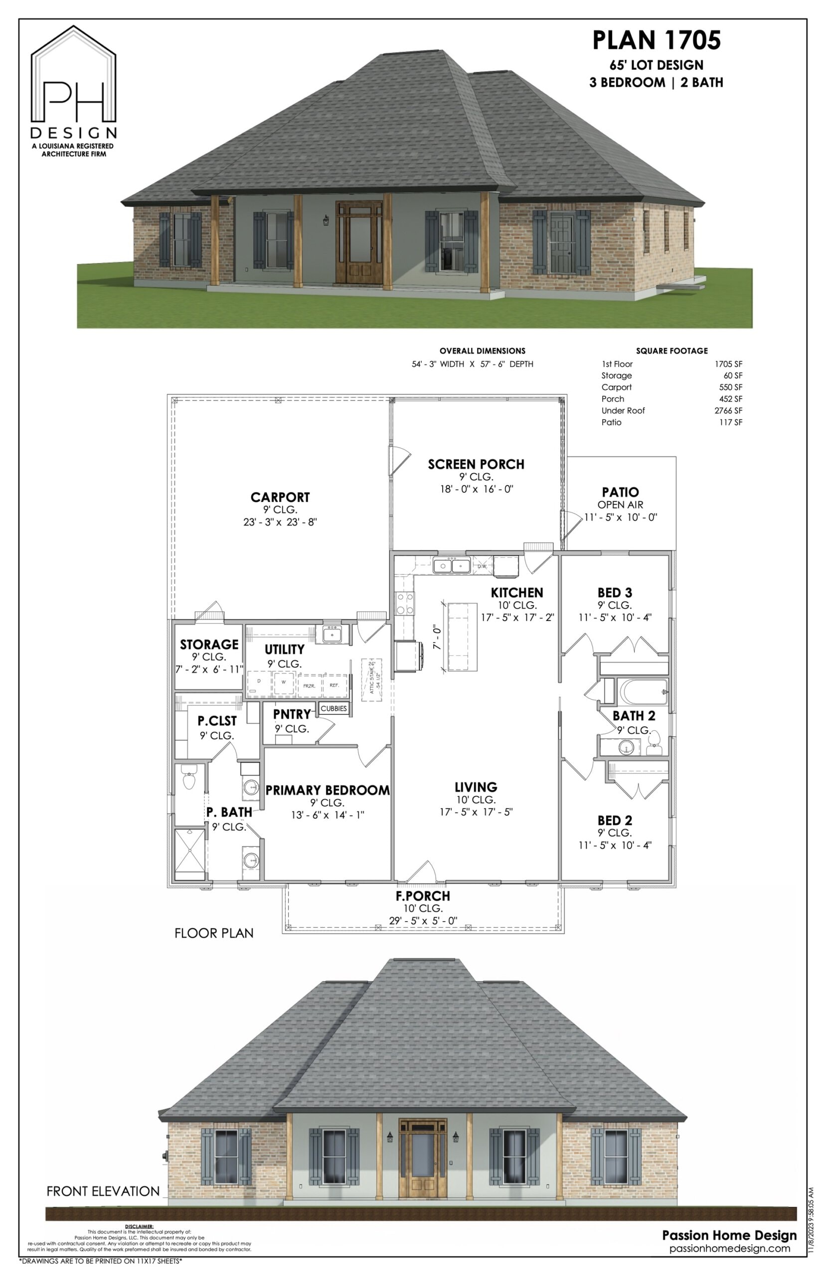 a house plan with two bedrooms and two bathrooms.