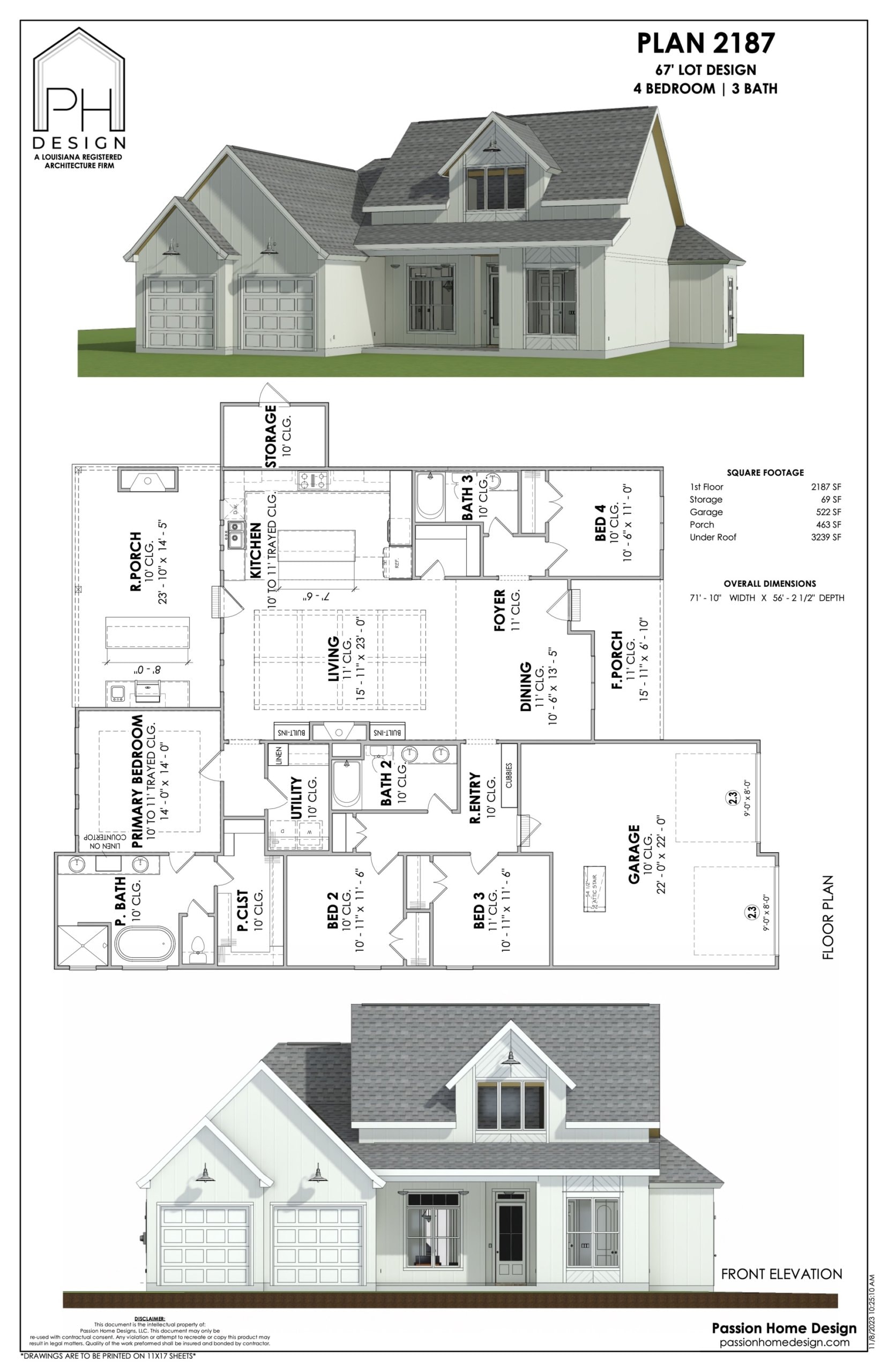a house plan with a garage and a two car garage.