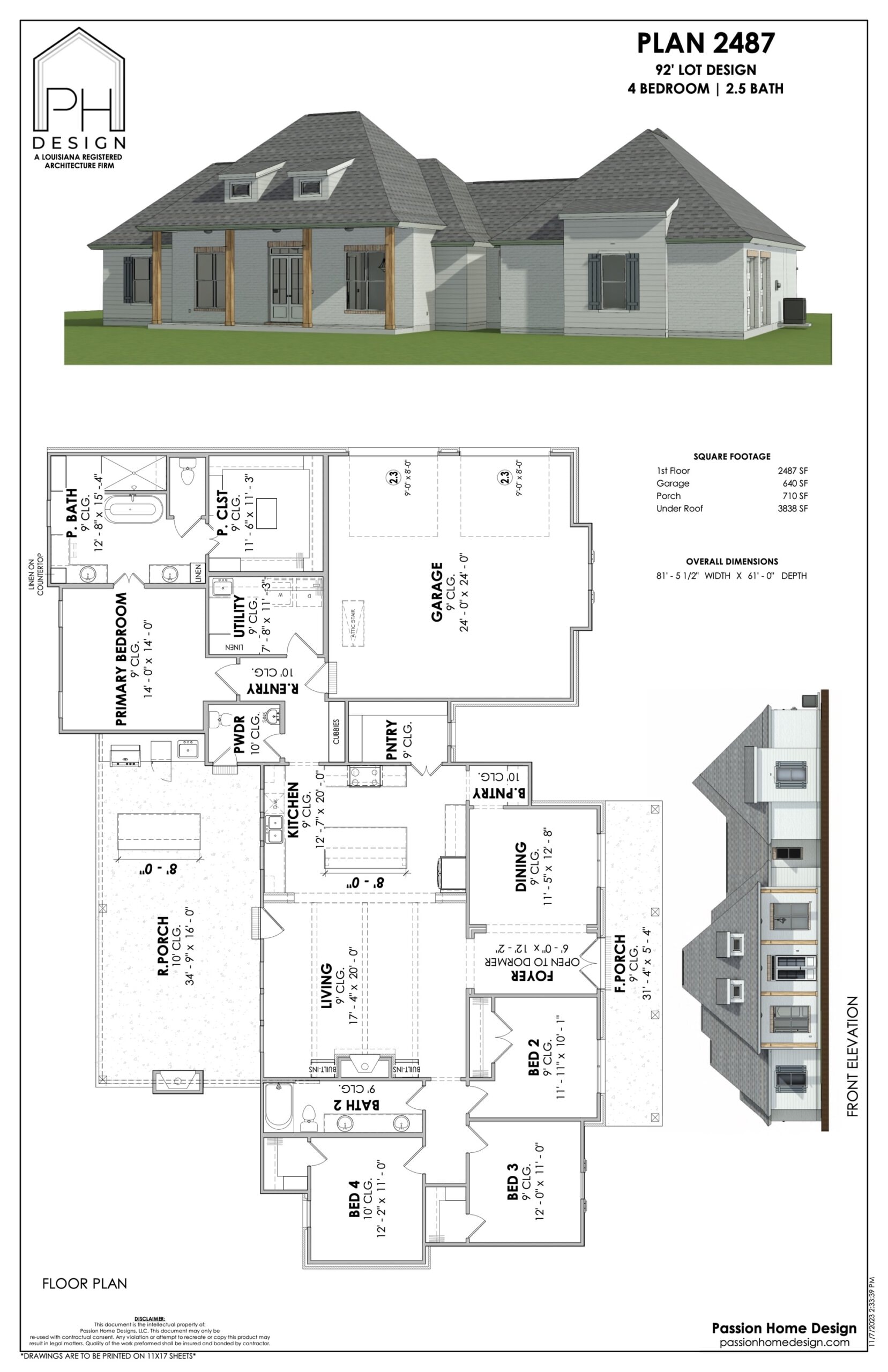 a floor plan for a home with two bedrooms and two bathrooms.